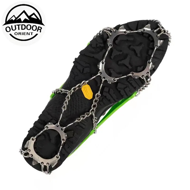13 Spikes Ice Cleats Anti Slip Ice Snow Traction Cleats Crampons Ice Snow Grippers Spikes for Shoe Winter Climbing