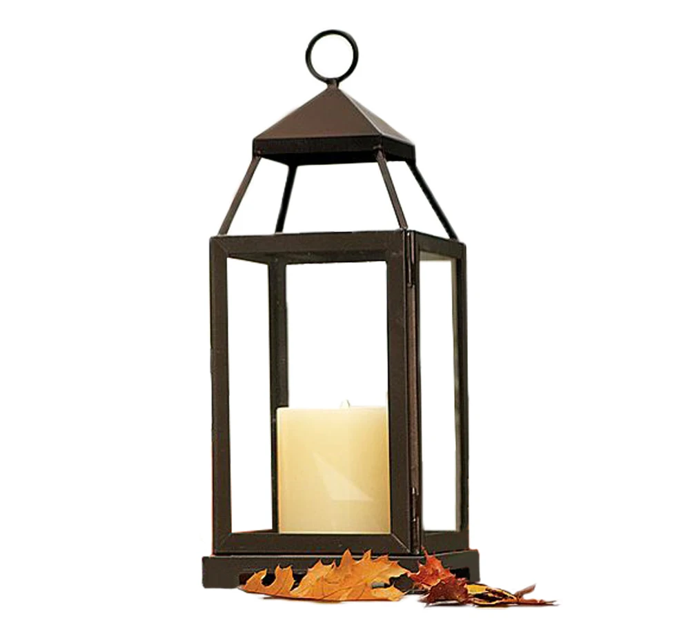 Factory direct metal frame lanterns Europe custom color outdoor hanging LED candle lantern outdoor decorative light
