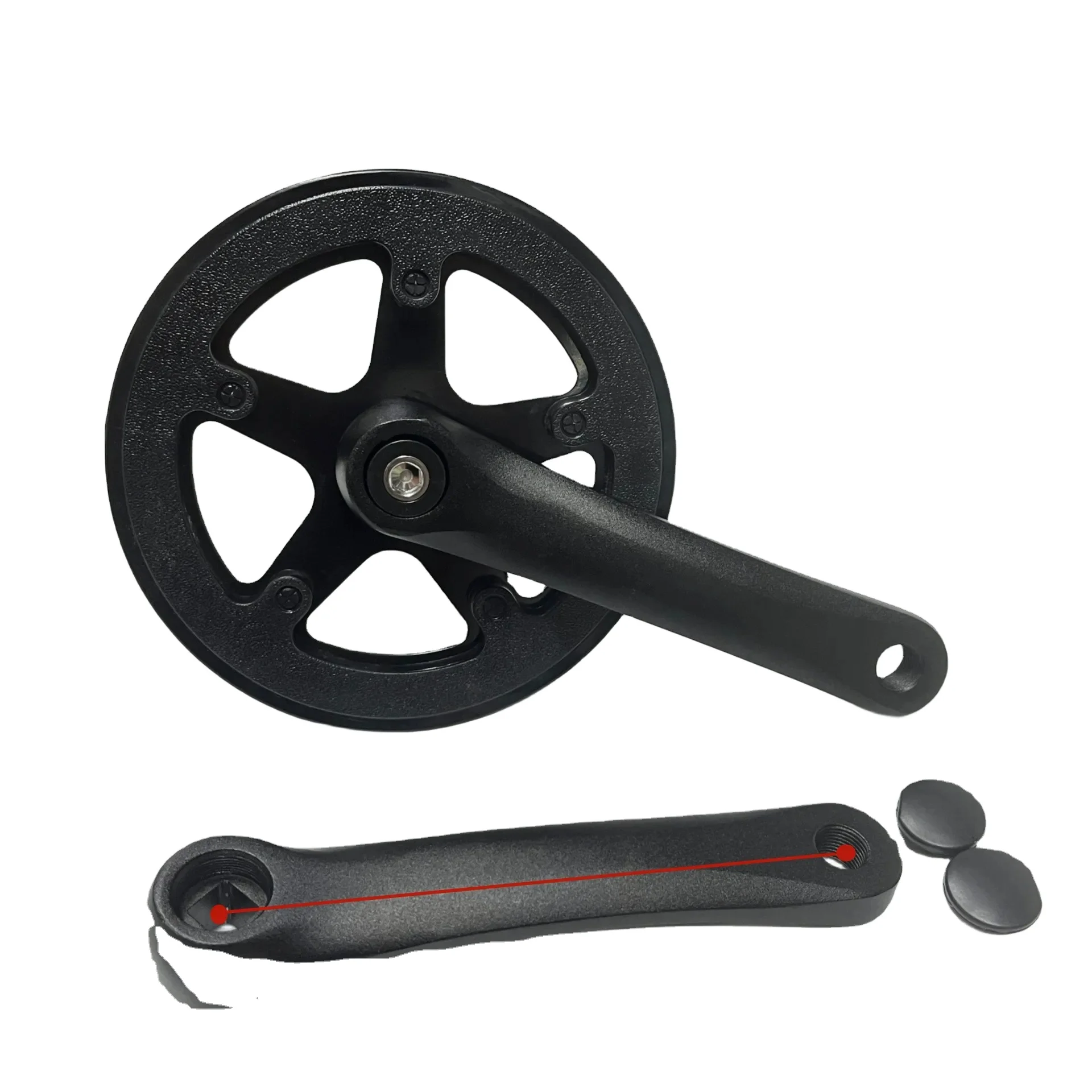 Mountain Bike 36 Teeth Single Cover Tooth Plate 152mm Square Hole Aluminum Handle Fluted Disc Single Speed Sprocket Fitting