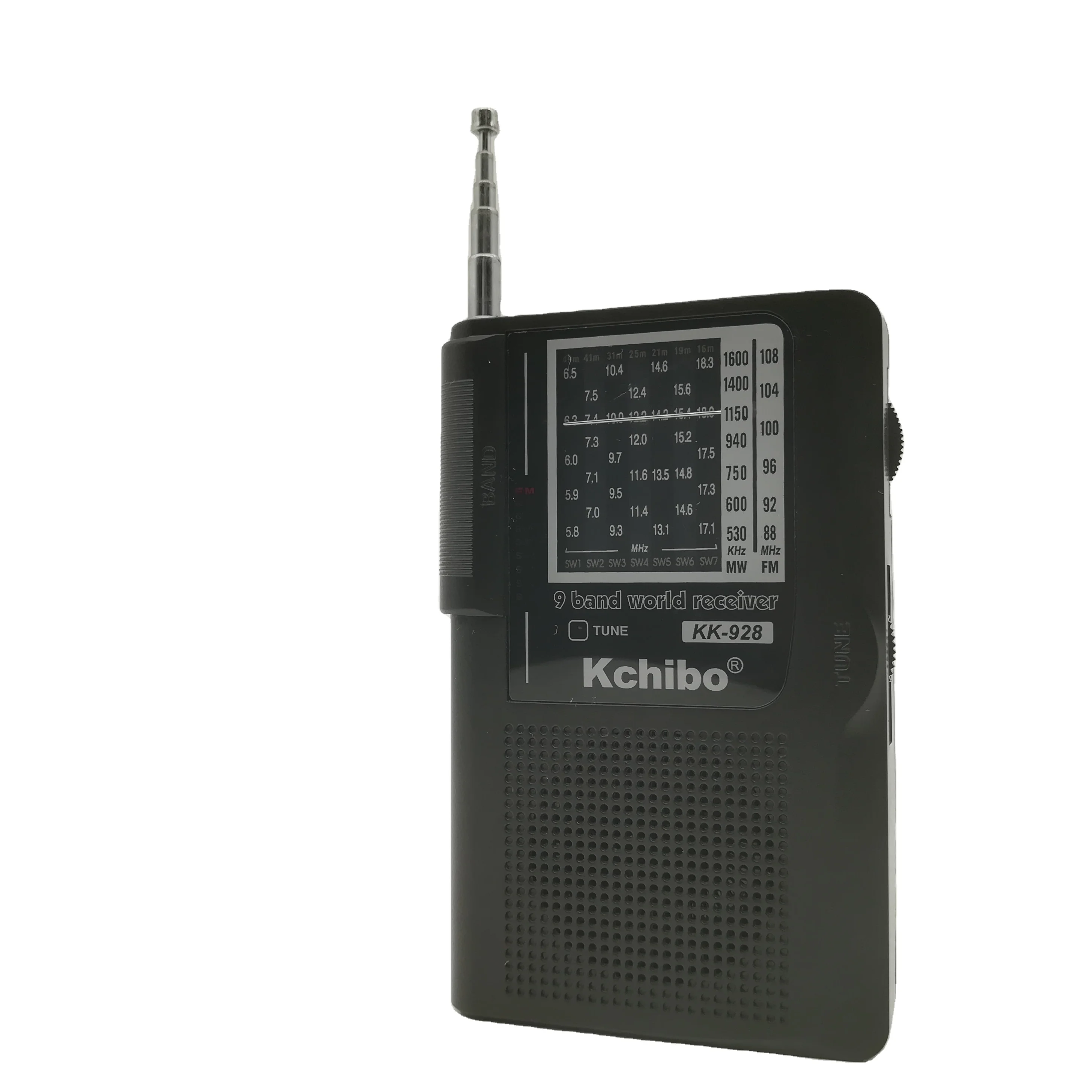 High sensitivity world receiver FM/AM/SW1-7 9 band pocket multi band radio hot selling popular model  with clip