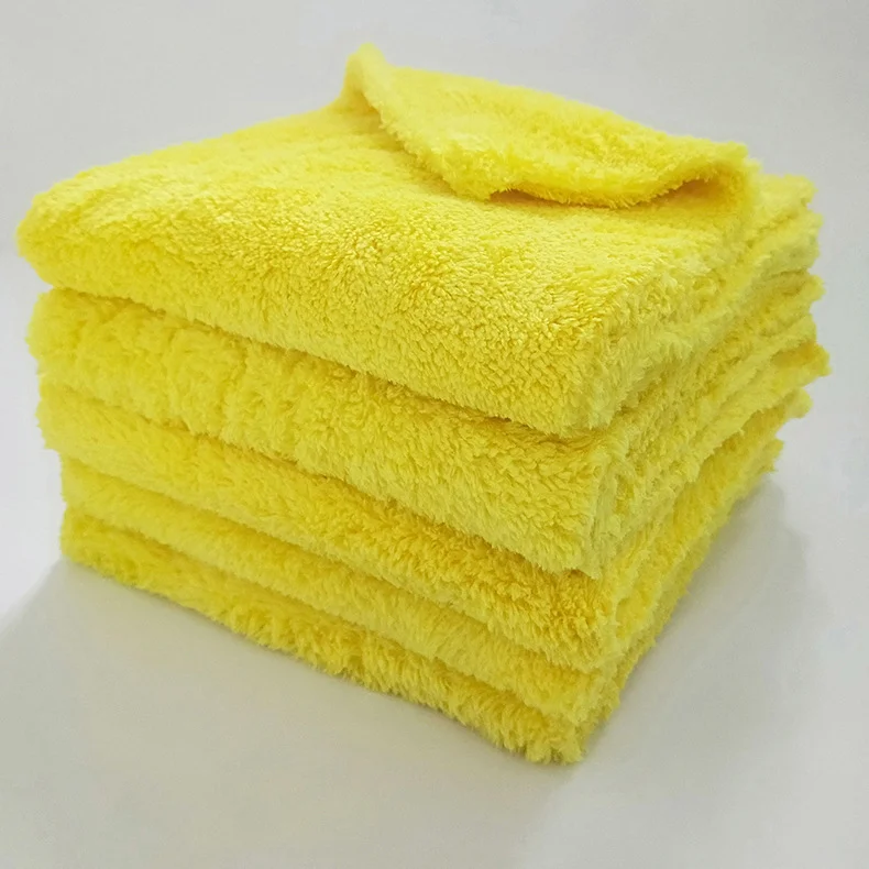 Edgeless Microfiber Towel Lint Free 500Gsm Plush Microfiber Edgeless Coral Fleece Towel