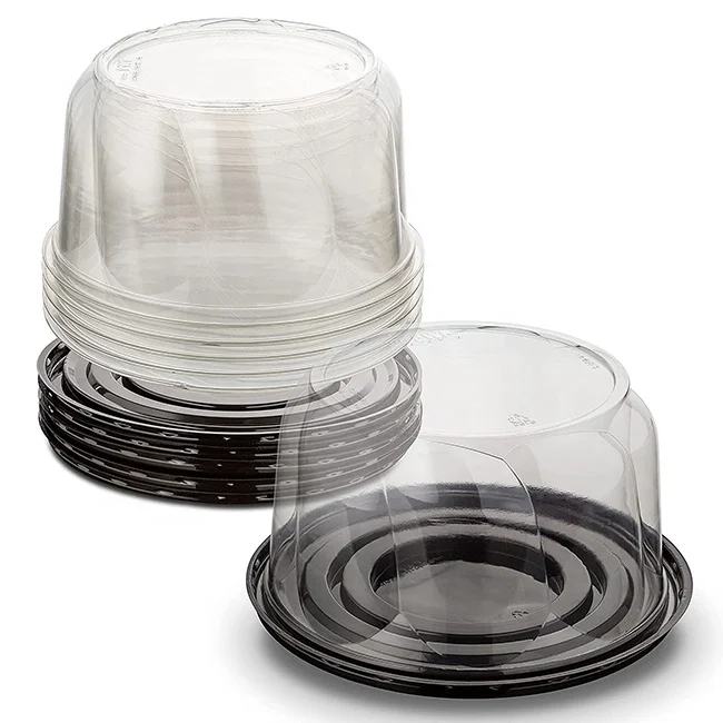 Best Selling items On Sale Round PET Plastic Cake Container with Clear Dome Lid