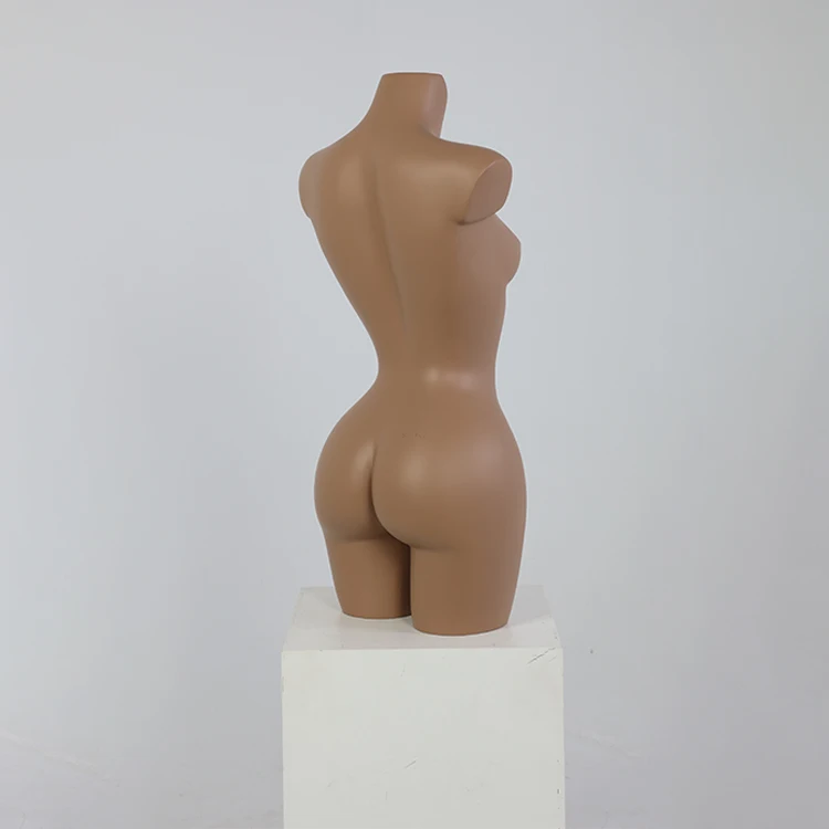Customized half body torso mannequin curvy female mannequin