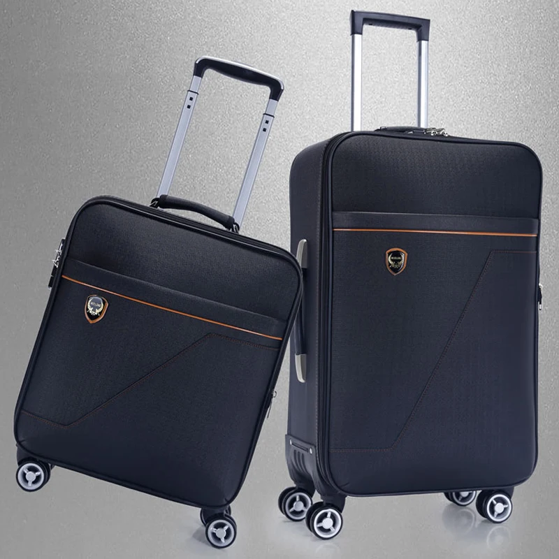 Jiangxi factory wholesale luggage & travel bags light weight double zipper PU luggage bag travel 3 piece trolley set
