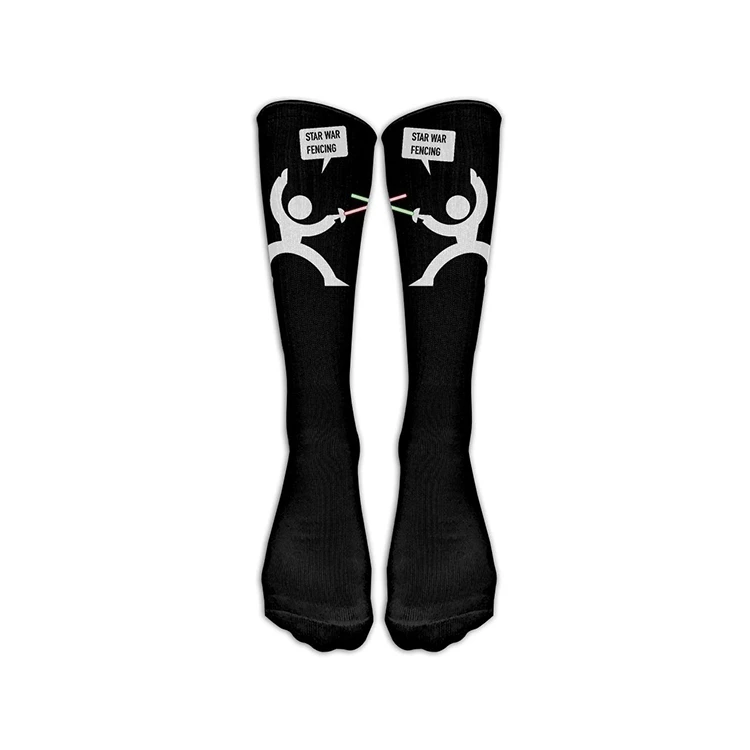 BY-N086 custom knitting socks knee high sporty socks personalized fencing socks