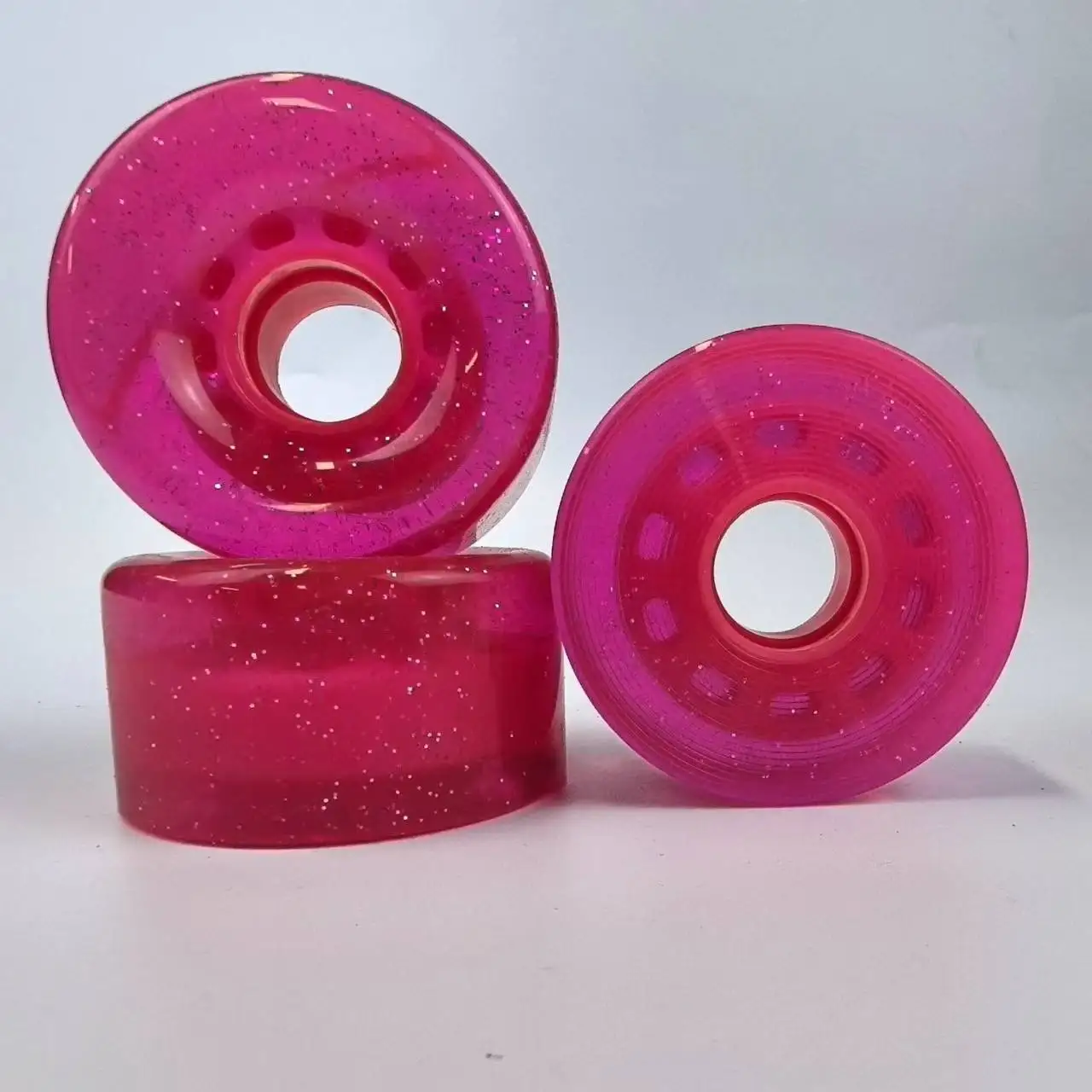 YSMLE Luminous Roller Quad Skate Wheels 65mm 62mm 58mm Flashing Longboard Wheels