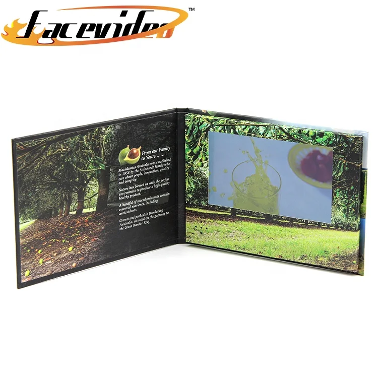 Best selling wholesale lcd video box customize for business gift cards mailer kit greeting card video brochure