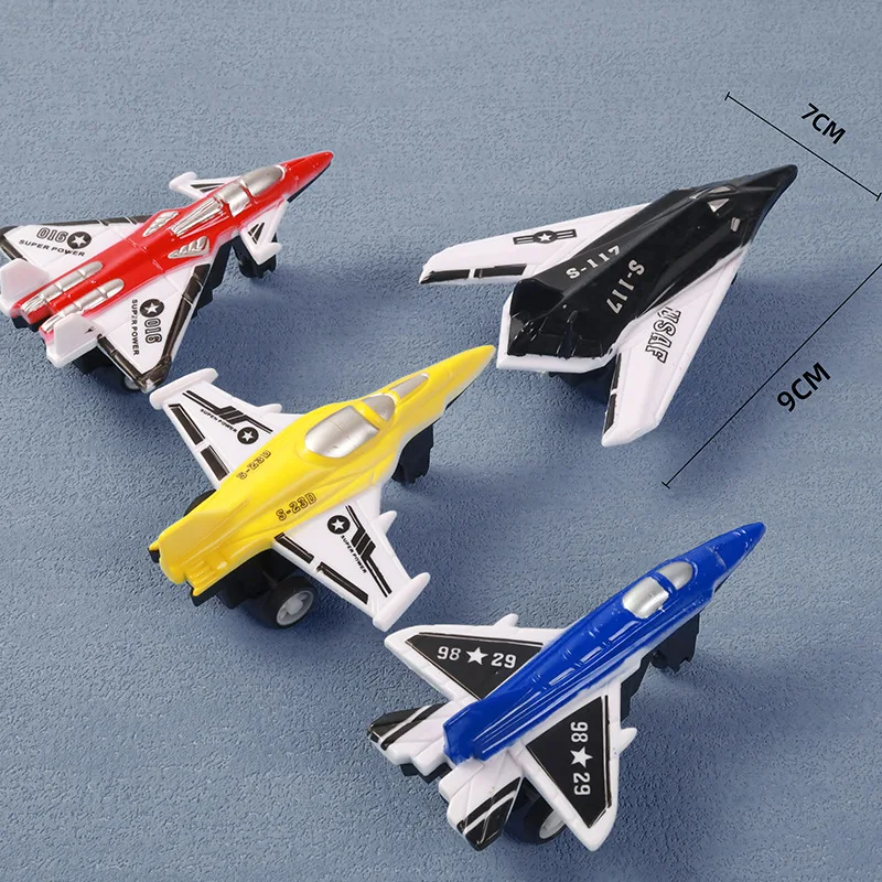 Hot Selling bulk toys children promotional toys military fighter plane Pull Back mini plane cheap small plastic airplane toy