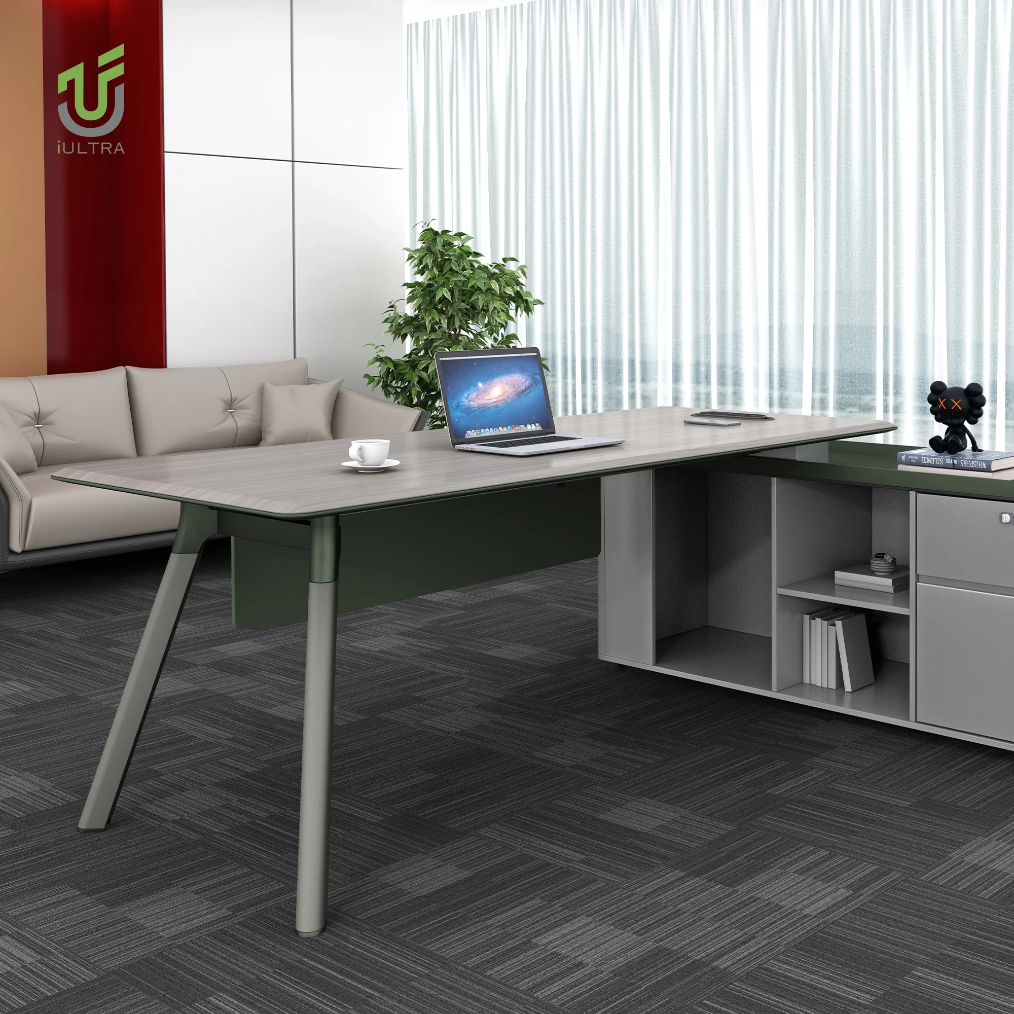 iULTRA 25D1803 commercial office furniture L shape executive desk with drawers best standing desk