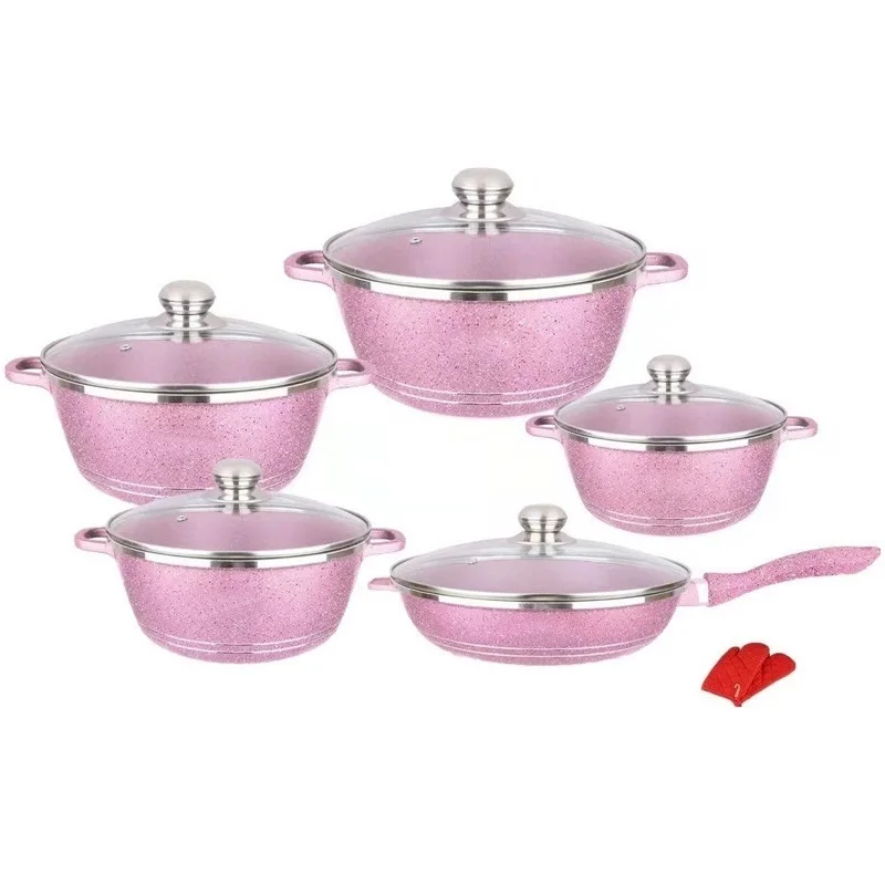 Kitchen Cookware Set Cookware Non Stick Pots Ceramic Coating Granite Cookware Set