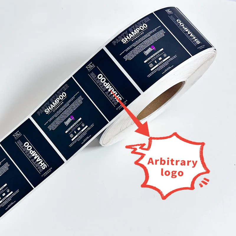 Custom Printed logo rose gold foil wine bottle Packaging Labels Cosmetics Self-adhesive vinyl waterproof label stickers