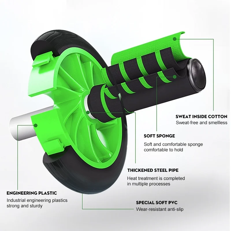 Abdominal Wheel Exercise Fitness Ab Wheels Double/Triple Roller Training Equipment Home Workout Fitness Gym Muscle Training