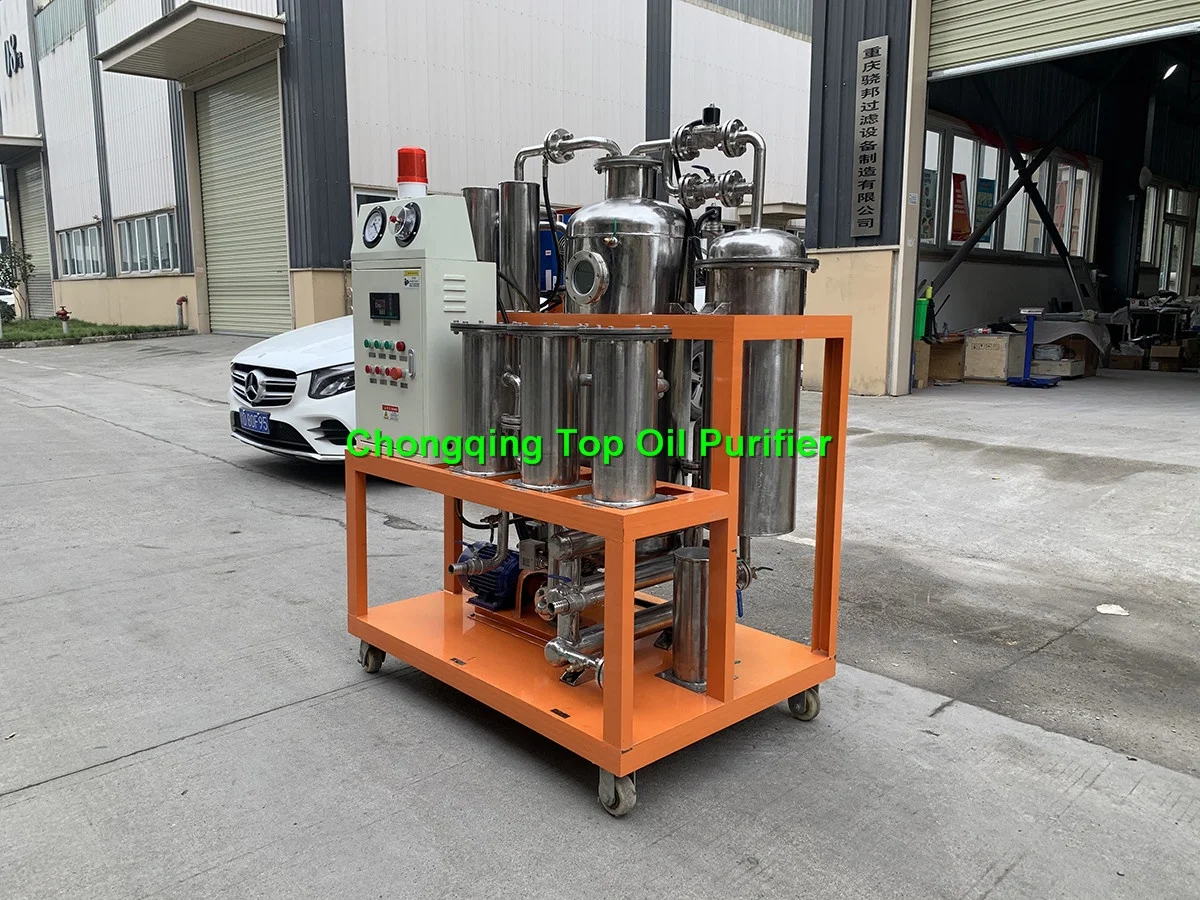 Back-flushing system equipped oil refinery plant/ Palm oil purification/ Used cooking oil processing machine