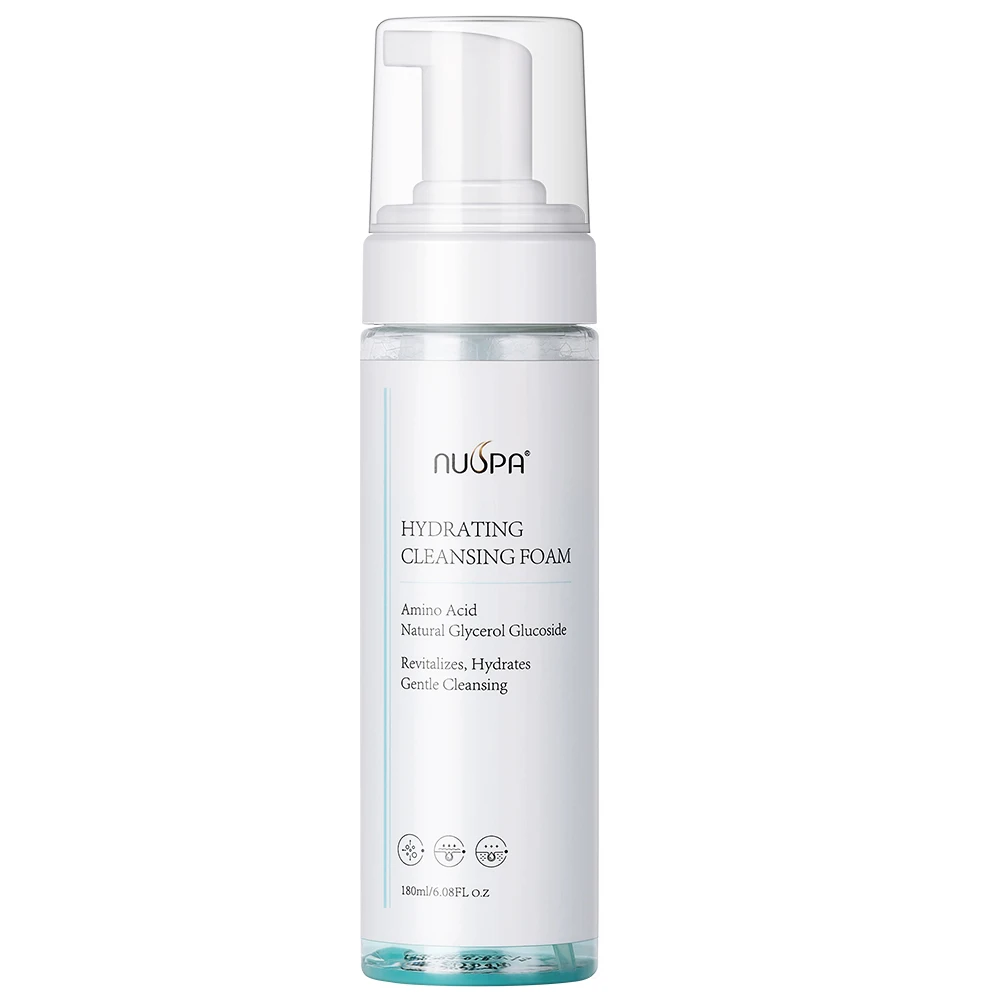 NUSPA Organic Plant Microorganisms Deep Nourishing Face Cleanser Oil Control Anti Acne Foaming Face Wash