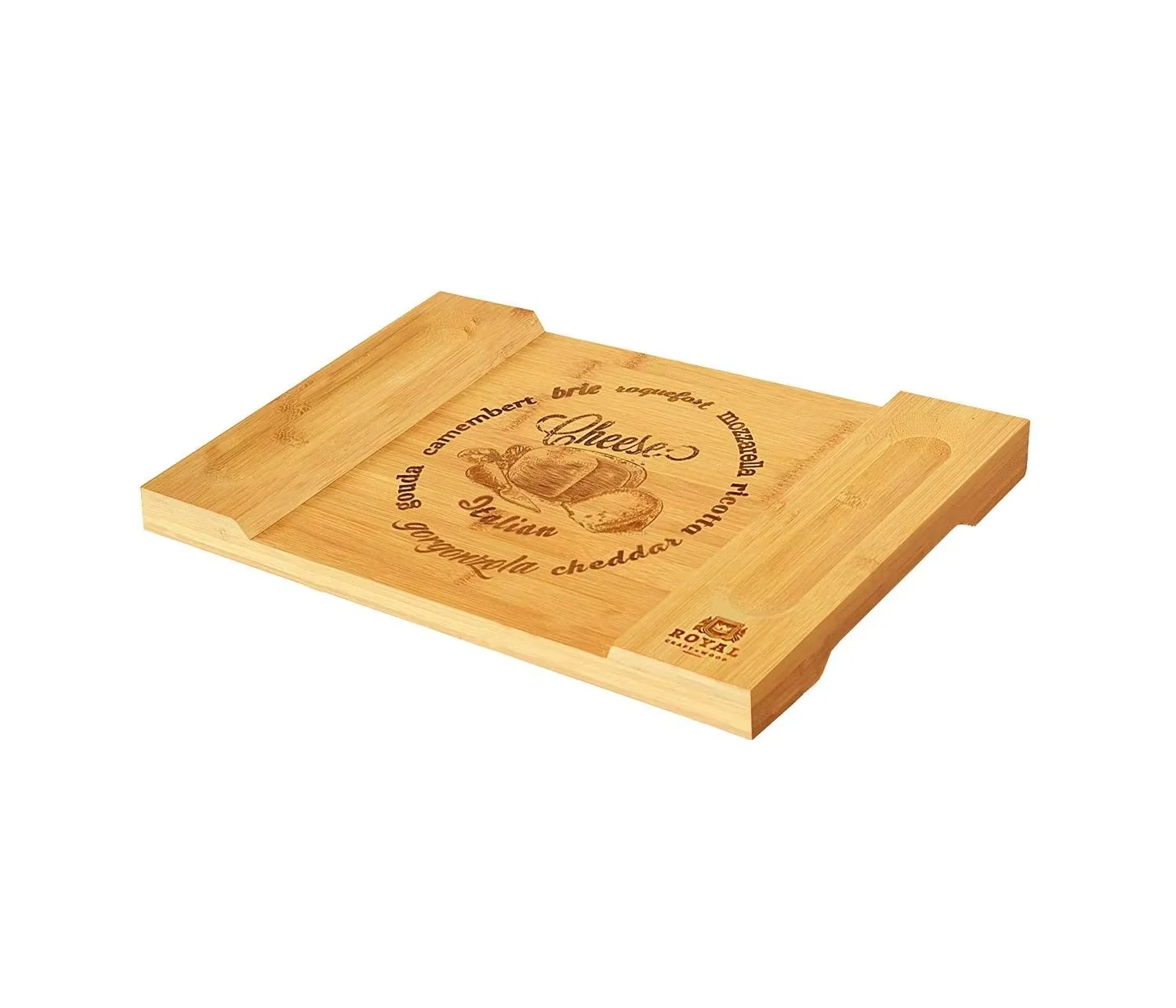 Bloques Para Cortar Rotatable Cheese Tray Draw-out Bamboo Cheese Cutting Board Server Plate Set with Stainless Steel Knife