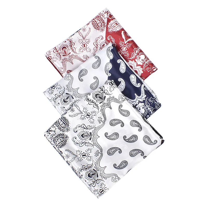 Fanni Wholesale Large 90cm Square Satin Head Scarf for Women Custom Silk Neck Hair Wraps Bandanas For Night Sleeping Wrapping