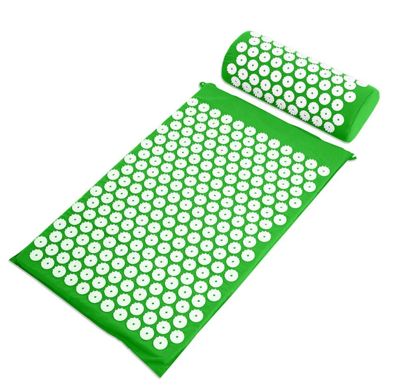 Коврик для акупрессуры и подушка для шеи для облегчения боли в спине/шее и расслабления мышц