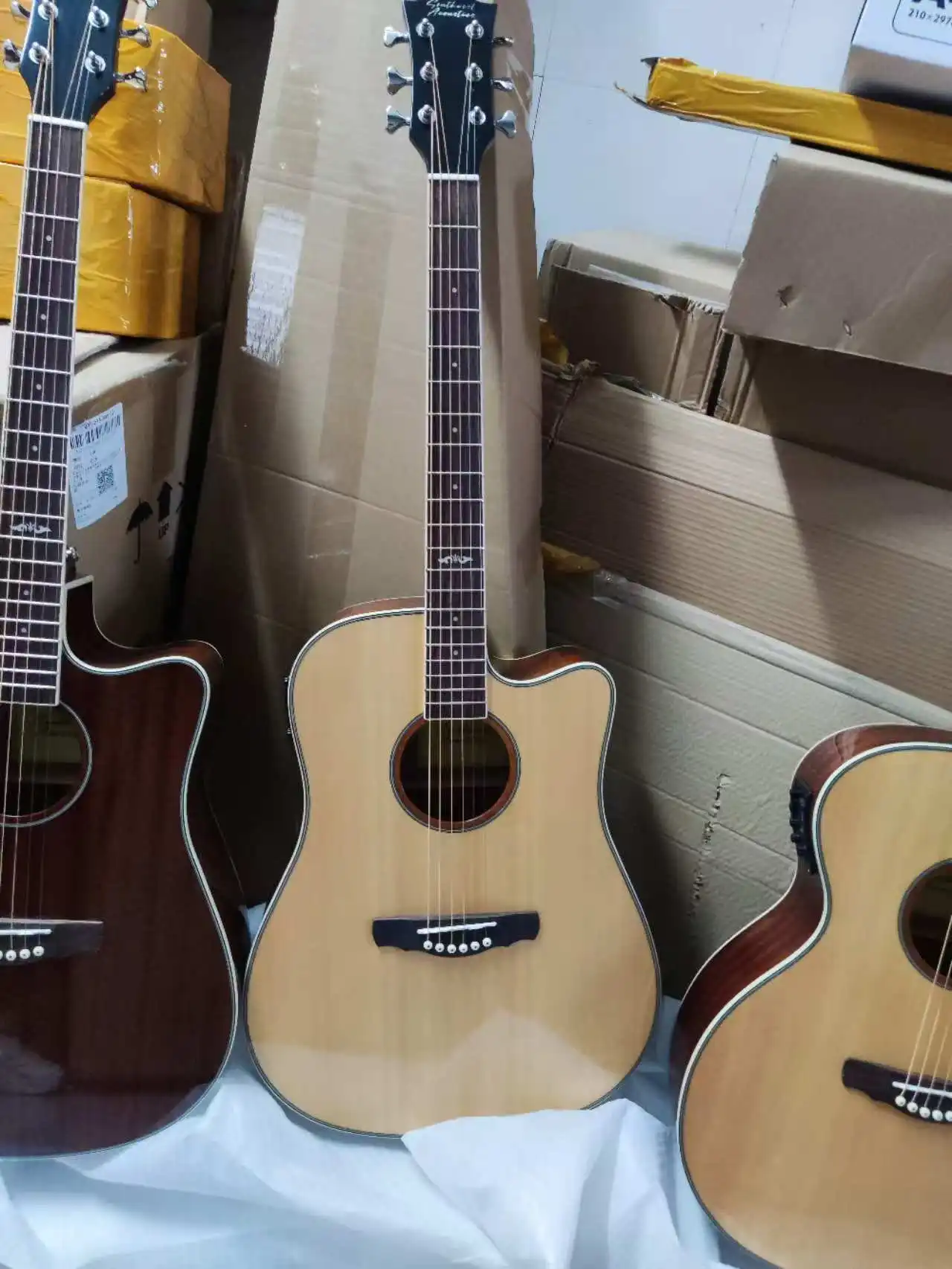 41 INCH Acoustic Guitar solid spruce top and mahogany back and sides