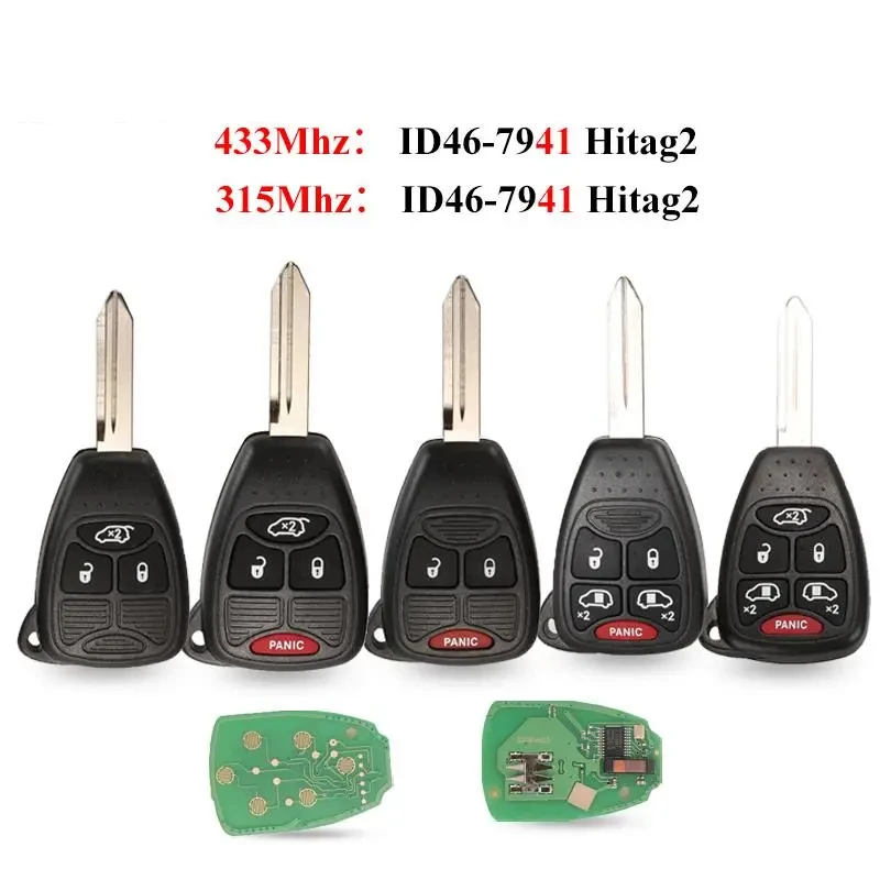 315/433Mhz ID46 Remote Car Key for Dodge RAM JEEP Commander Compass Grand Cherokee Liberty Wrangler Chrysler OHT692427AA