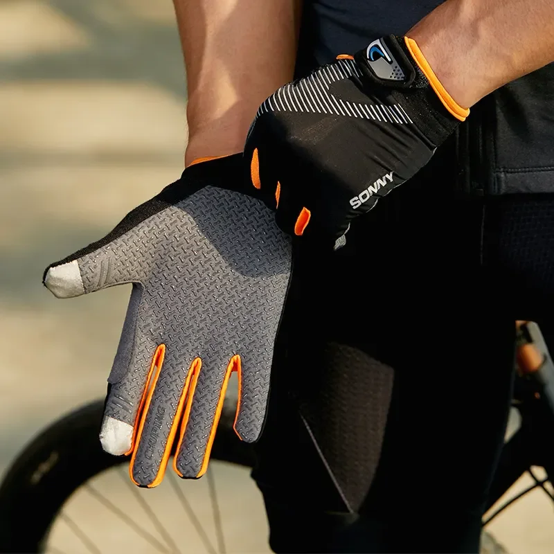 Summer outdoor sunscreen UV non-slip touch screen cycling gloves for man