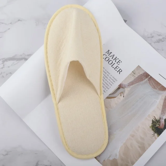 Disposable 100% biodegradable hotel slipper plant fiber sole eco-friendly slipper