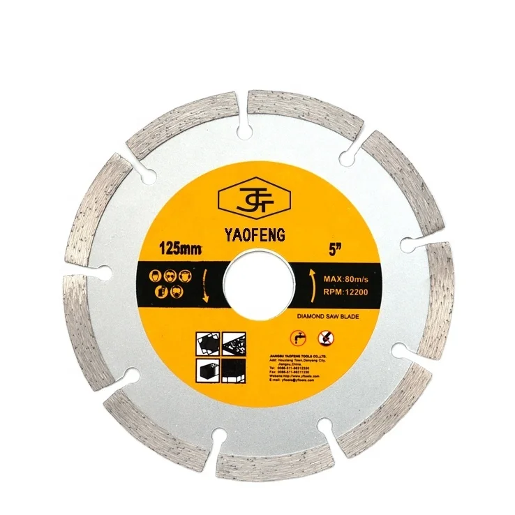 Hot selling 125mm 5inch Brick Cutting Segment Diamond Circular Saw Blade for concrete marble granite