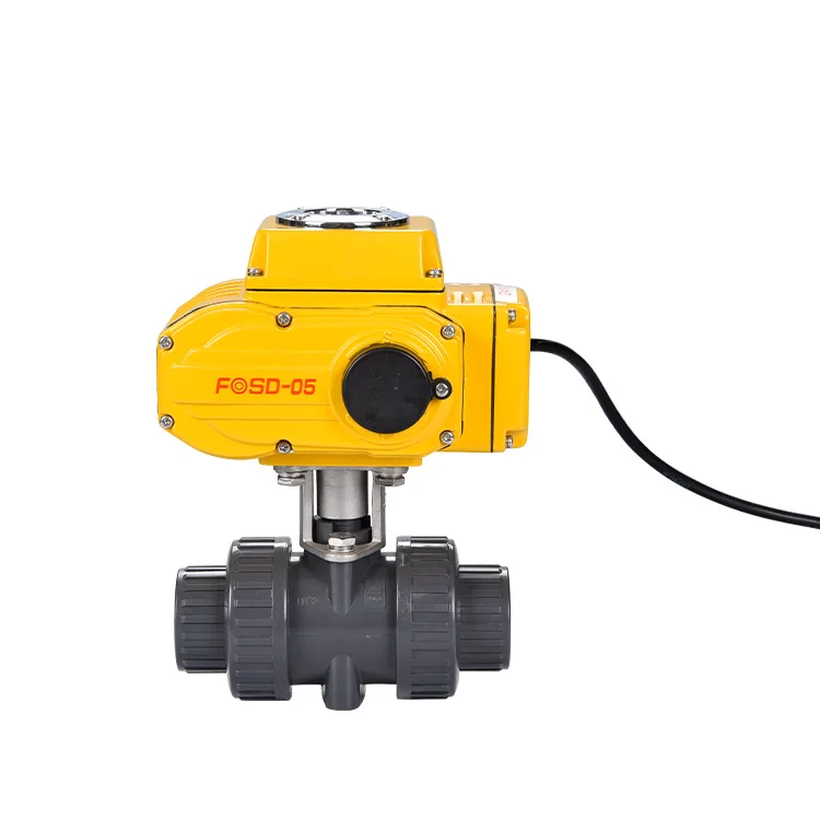 2 Way PVC Motorized Ball Valve Modulating Type Flow Control Valve UPVC Electric Control Valve