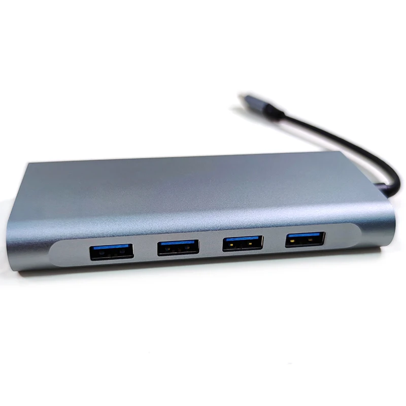 Док-станция VGA HDTV Hub Type-C/M 11 в 1 USB 3 0 Type-c многопортовый для передачи данных видео аудио выход компьютерный адаптер SD/T