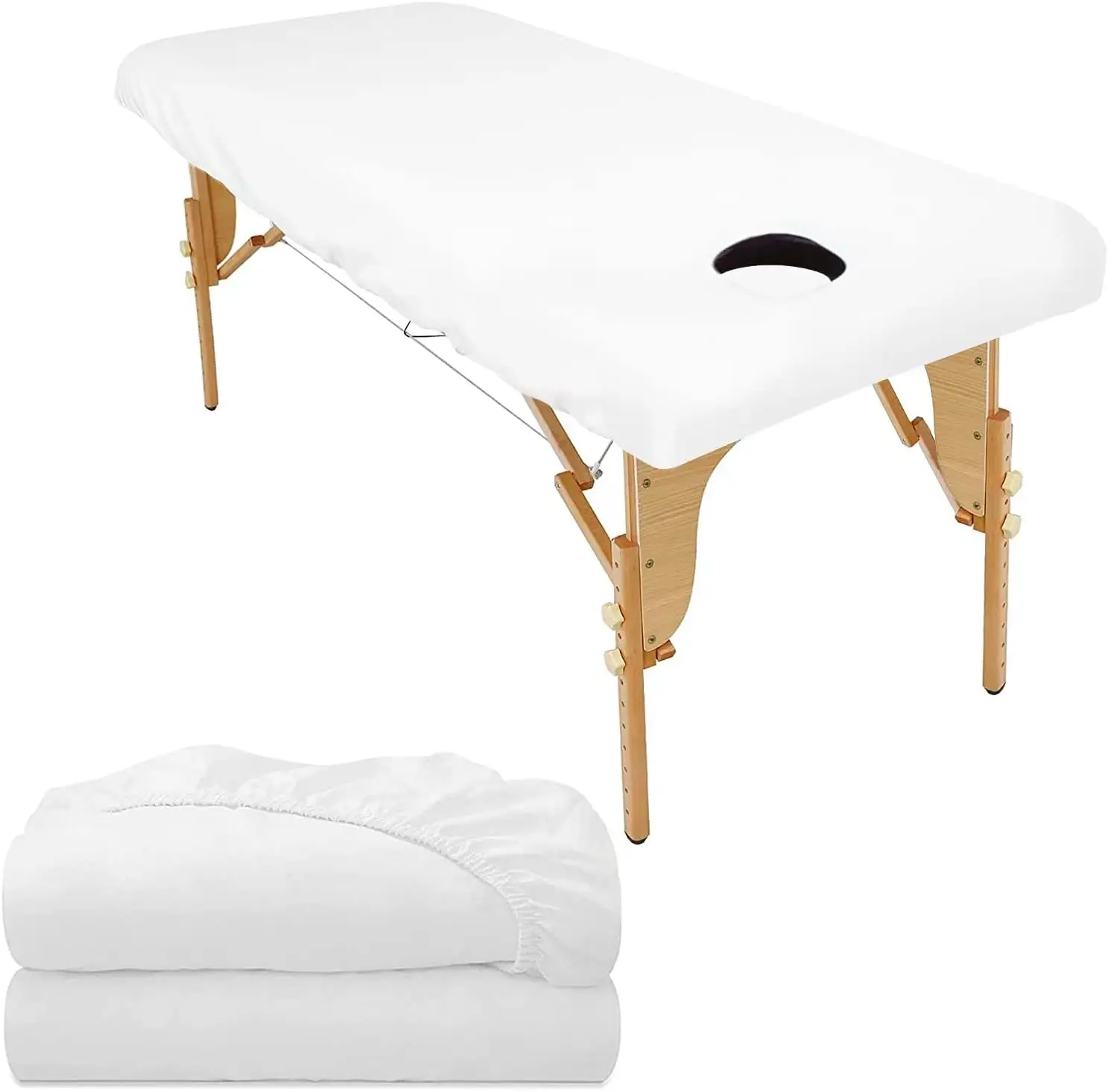 Reusable and Disposable bed covers for beauty salons fabric sheets Waterproof massage table protective cover with holes