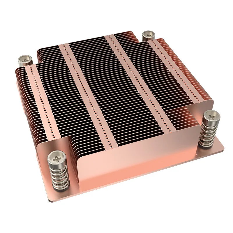 High-quality Rectangular 1u Passive Cpu Cooler Heatsink Copper with Vapor Chamber Aluminum for LGA 3647 Computer