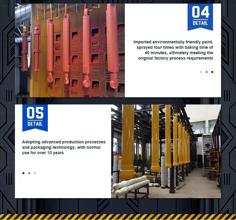 Customizable Excavator High Quality Engine Parts Double action port machinery hydraulic lifting cylinder Loader oil cylinder