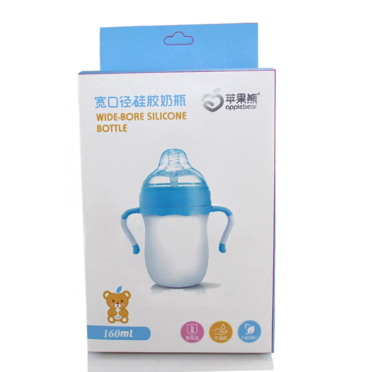 Bpa Free Explosion-Proof  Anti-Scalding Newborn Wide Neck Silicone Baby Bottle
