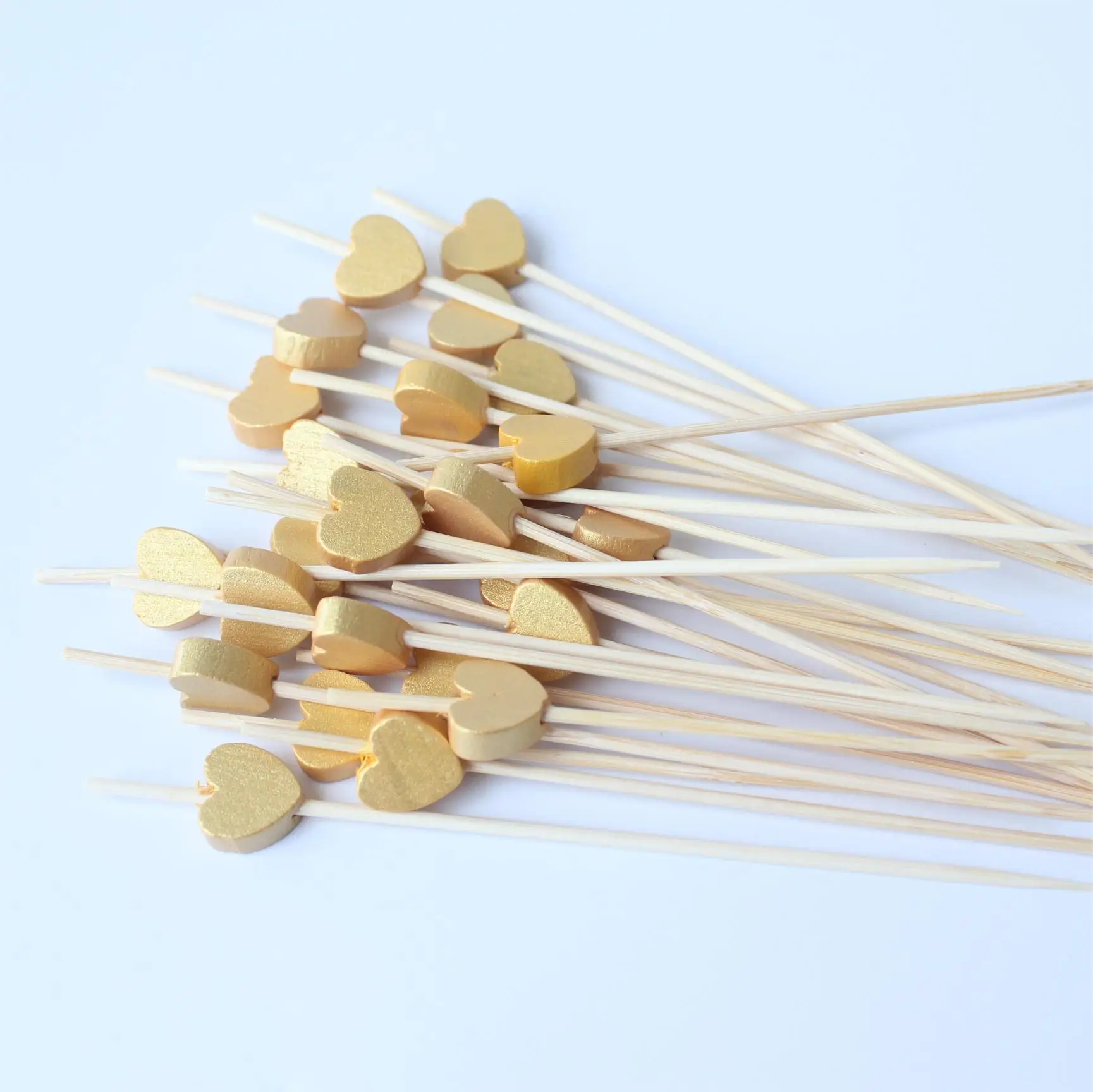 Factory Direct Sales New Christmas Series Fruit Picks Cocktail Stirrer Customizable Bamboo and Wood Skewers