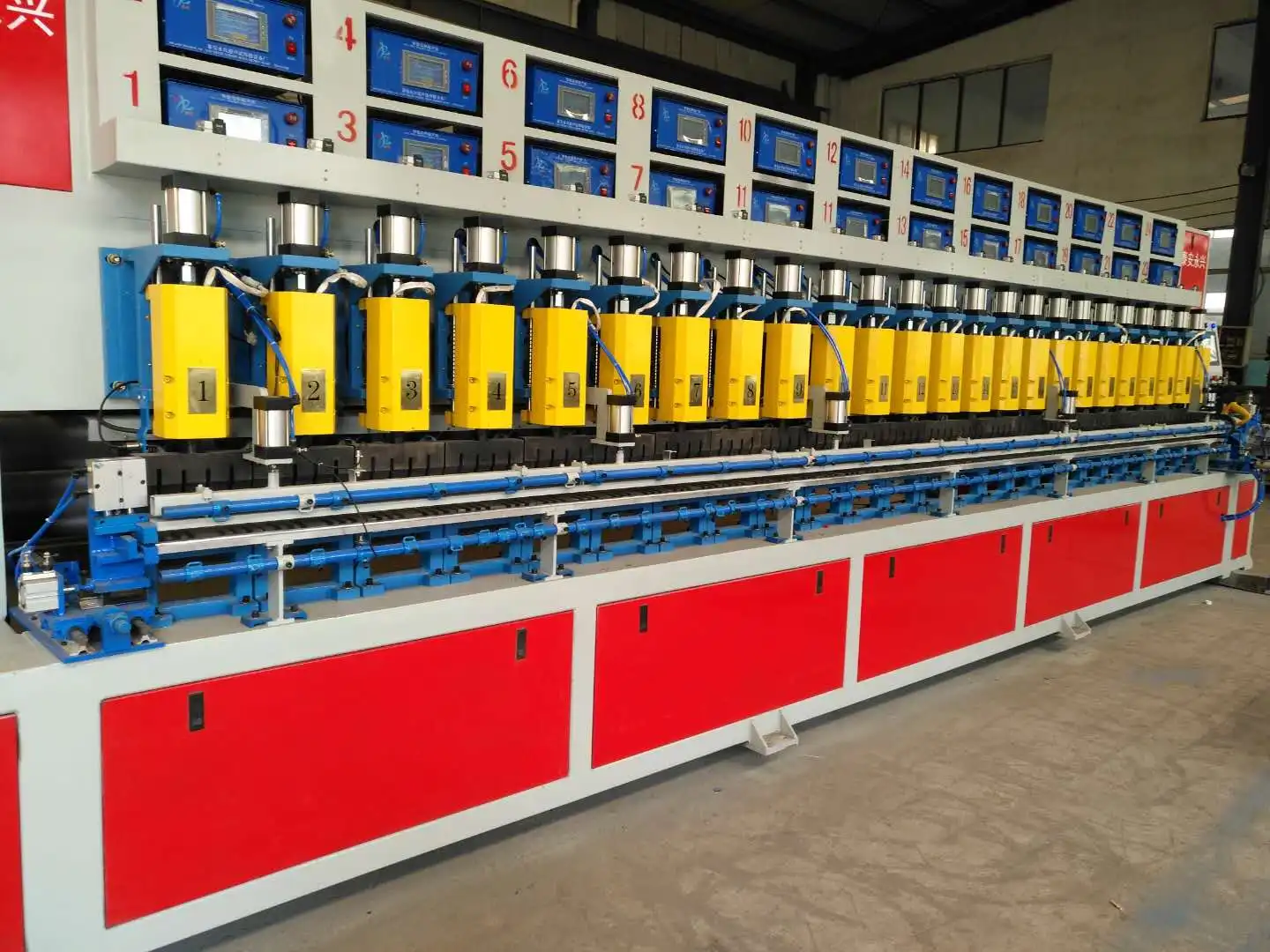 Warp knitted PET geogrid welding machine steel plastic geogrid PP geogrid ultrasonic welding production line