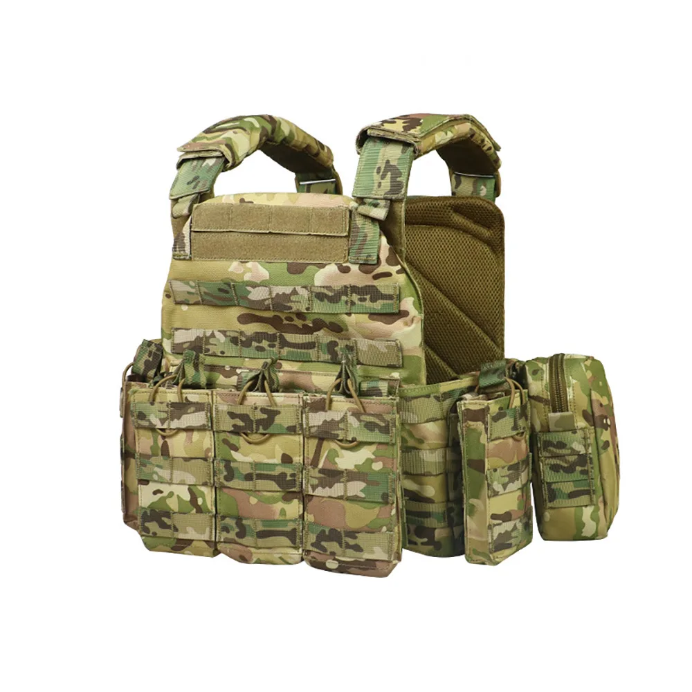 OEM customized outdoor training camouflage vest multifunctional removable tactical vest