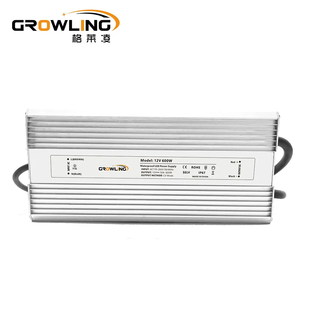 Big Power Ip67 Constant Voltage 220v Ac to 12v Dc Power Supply 600w Led Driver Circuit Board