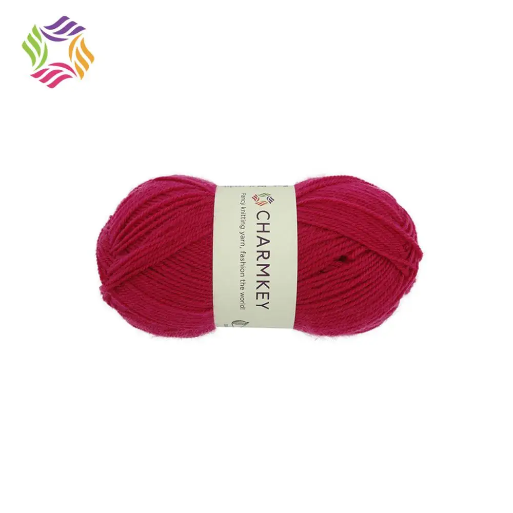 
Charmkey cheap price spun twisted solid 100% polyester dyed yarn for hand knitting baby sweater china manufacturers 