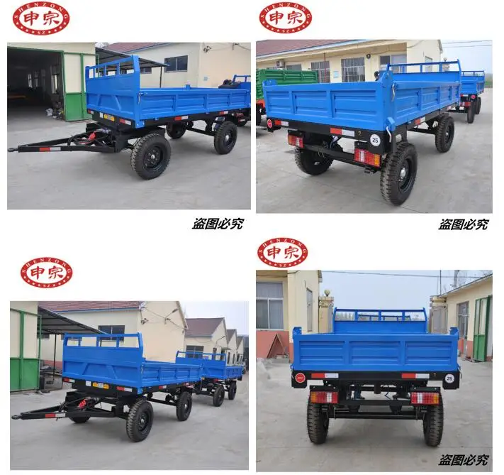 
4-wheel tipping agricultural tractor trailer farming trailer utility trailer 