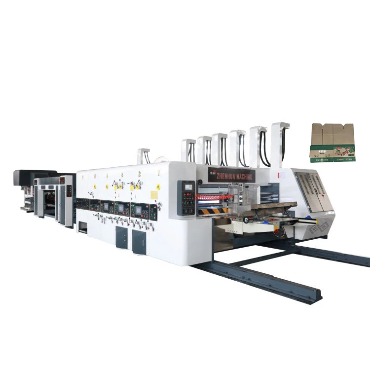 ZHENHUA-SYKM-F Printing Glue Box Slotter Rotary Die Cutter Linkage Line Die Cutting Paperboard Flute Box Making Printer Machine