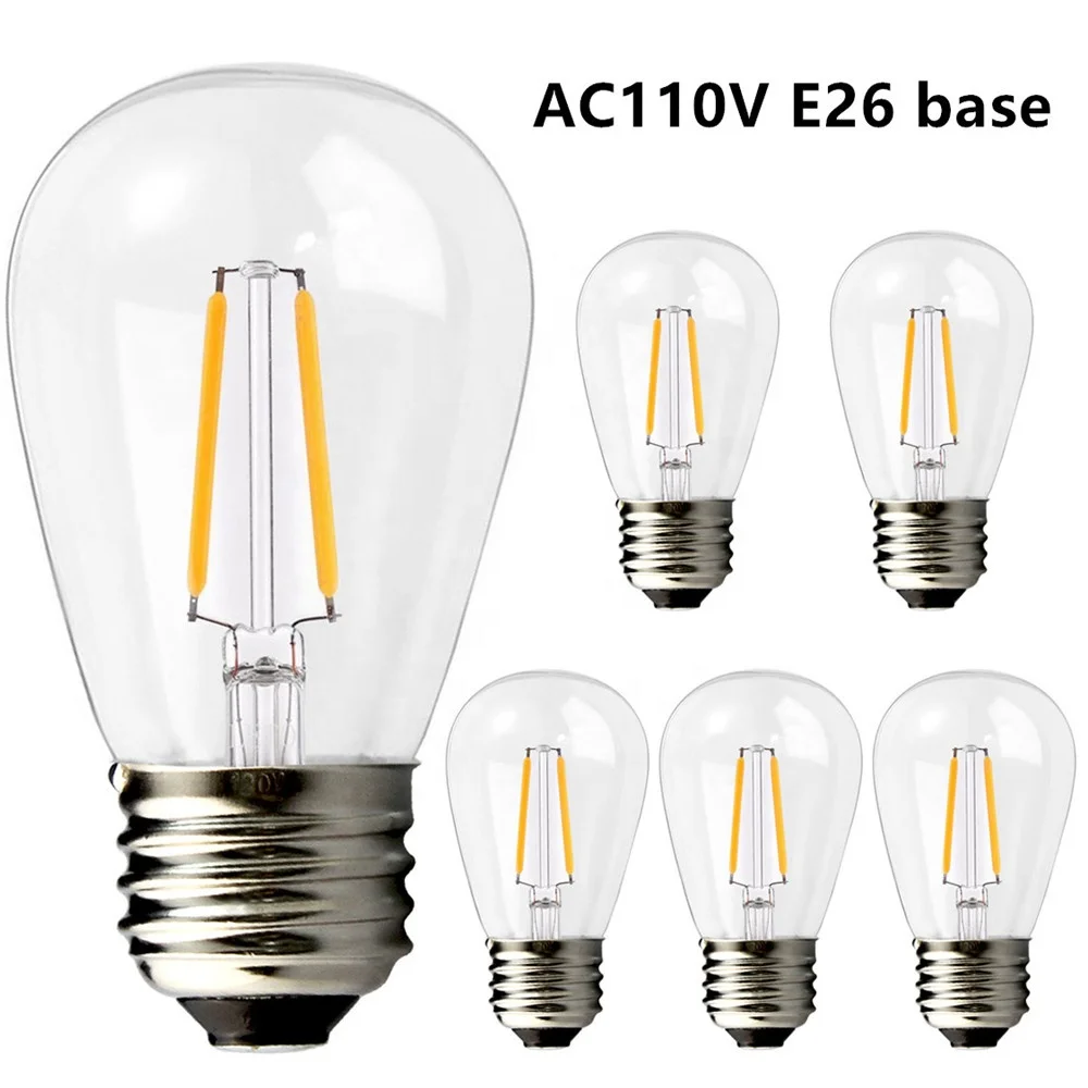 6pcs pack BRIMAX E26 E27 base dimmable LED filament bulb led string lights bulbs