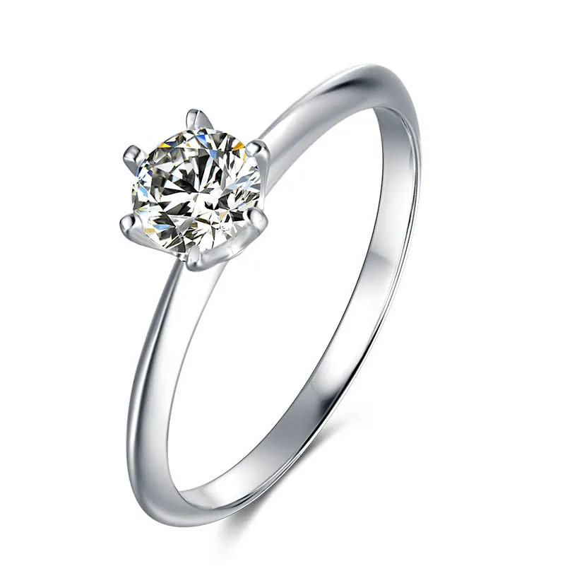 2022 New Design 18k White Gold Moissanite Lab Grown Diamond Ring Moissanite with GRA Certificate