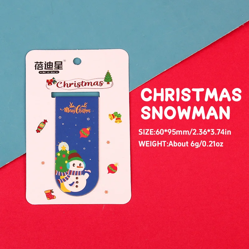 Exquisite Creative Magnetic Bookmark for Girls Various Christmas-Themed Bookmarks for Personalized Book Binding