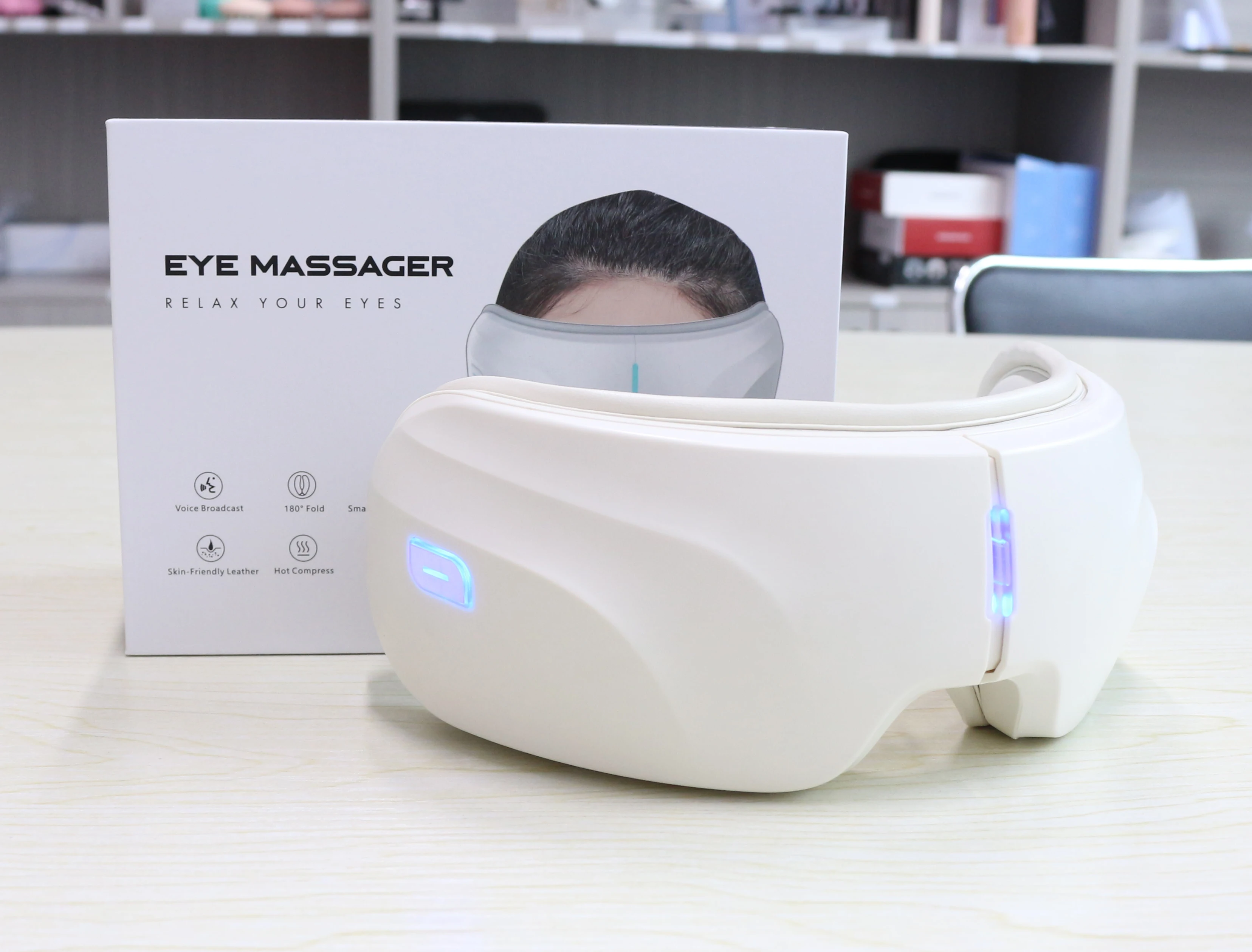 Lightweight Smart Home Hot Compress Vibration Mini Periocular Eye Massager Care Relax Stress Therapy Eye Massager