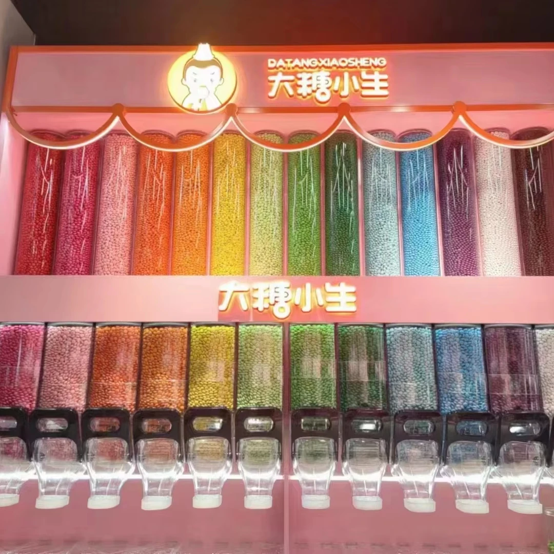 ECOBOX Bulk Food Gravity Bins Clear Food Dispensers Wall Candy Tubes Dispenser Round Tubes Candy Acrylic Tube for Decoration