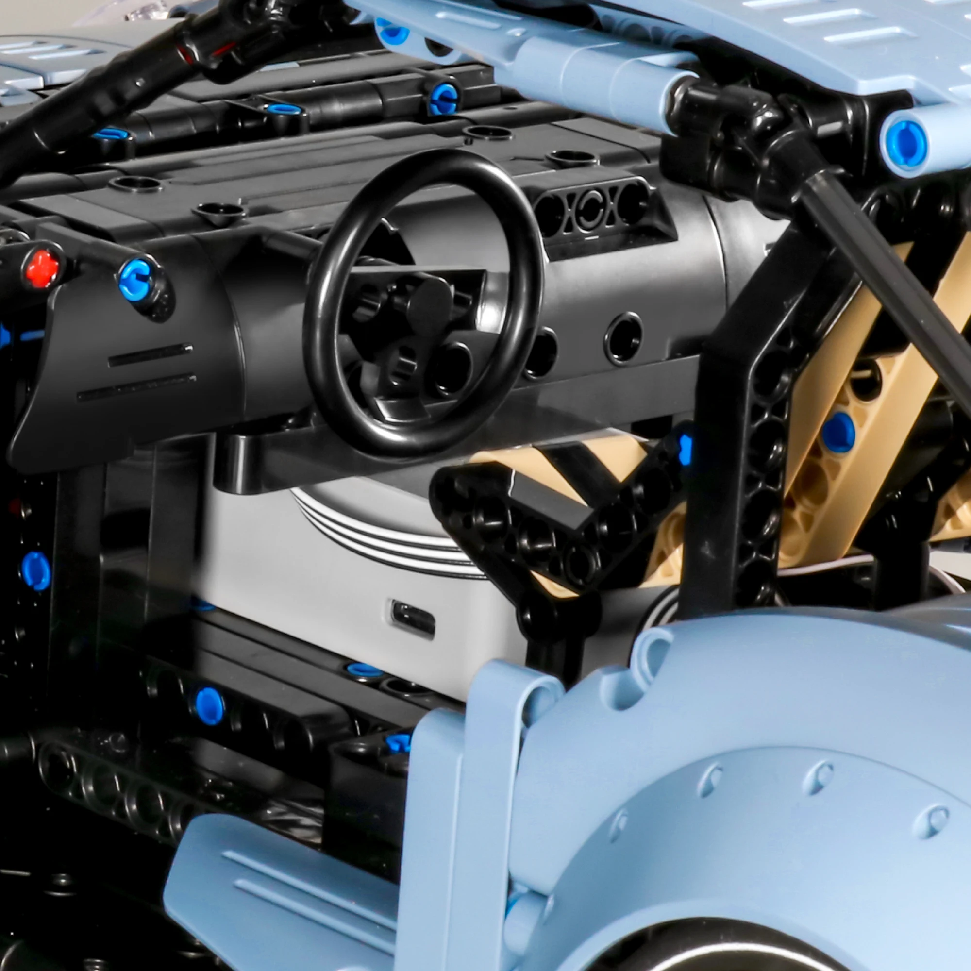 1/10 RC Drift Supercar 1887pcs 2.4G APP Mode STEM DIY Remote Control Sports Vehicle Building Block Model Sets Kits