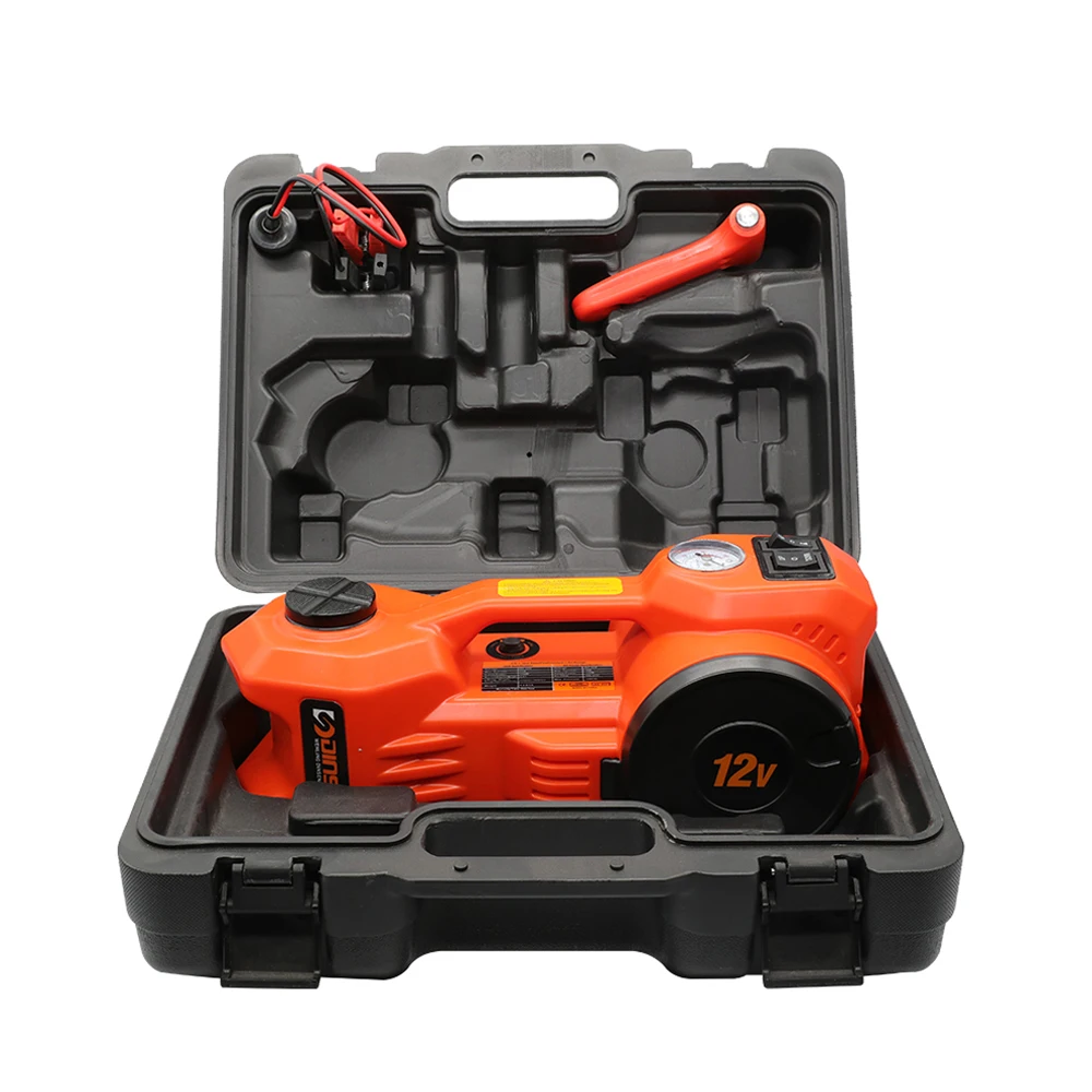 DSJA370 multifunctional 12v small electric car jack with inflator pump