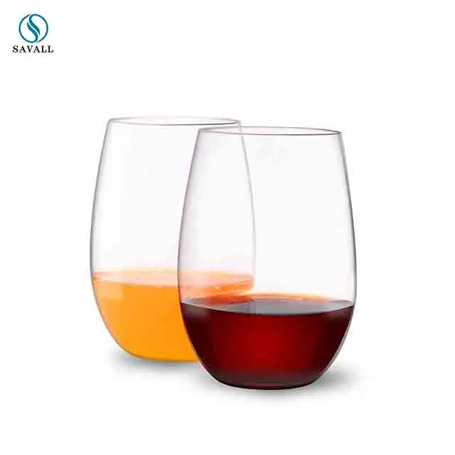 Savall HoReCa Modern  Drinking Glass Cup durable Lead free Crystal Rose Gold Stemless Wine Tumbler Glasses  Custom Wholesale