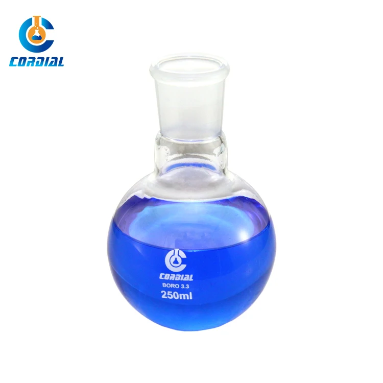 100ml 150ml 250ml 500ml Clear Glass Round Bottom Flask For Lab Use boiling flask