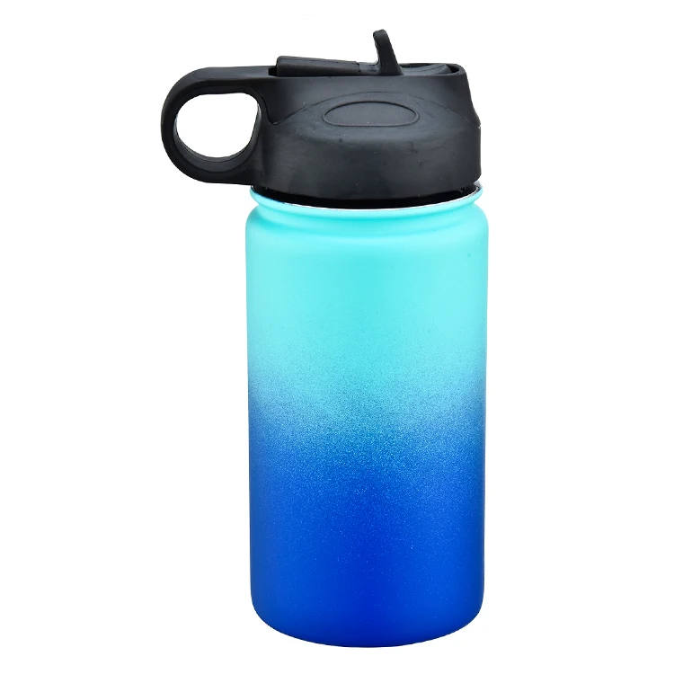 22oz Matt Black Sweat Proof Stainless Steel Water Bottle Vacuum Insulated Sport  sublimation flask with Bamboo Cover