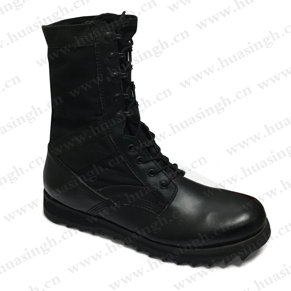 ZH, outdoor off-road abrasion-resistant rubber sole hunting boots combat rip-stop anti-shock tactical boots black HSM261